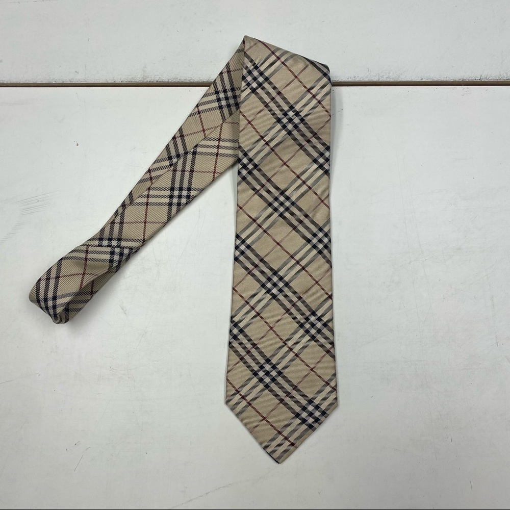 Burberry London Beige Nova Check Silk Men's Tie